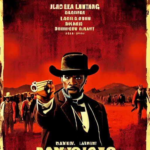 Image similar to a new movie poster for django unchained