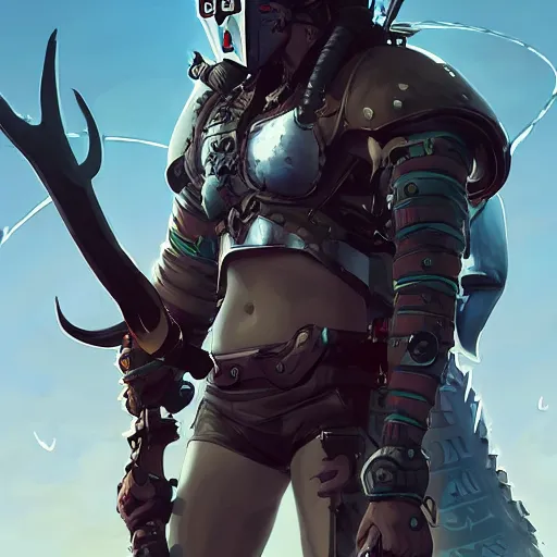 Image similar to cyberpunk viking helmet mask warrior goddess robot ninja fantasy, art gta 5 cover, official fanart behance hd artstation by jesper ejsing, by rhads, makoto shinkai and lois van baarle, ilya kuvshinov, ossdraws