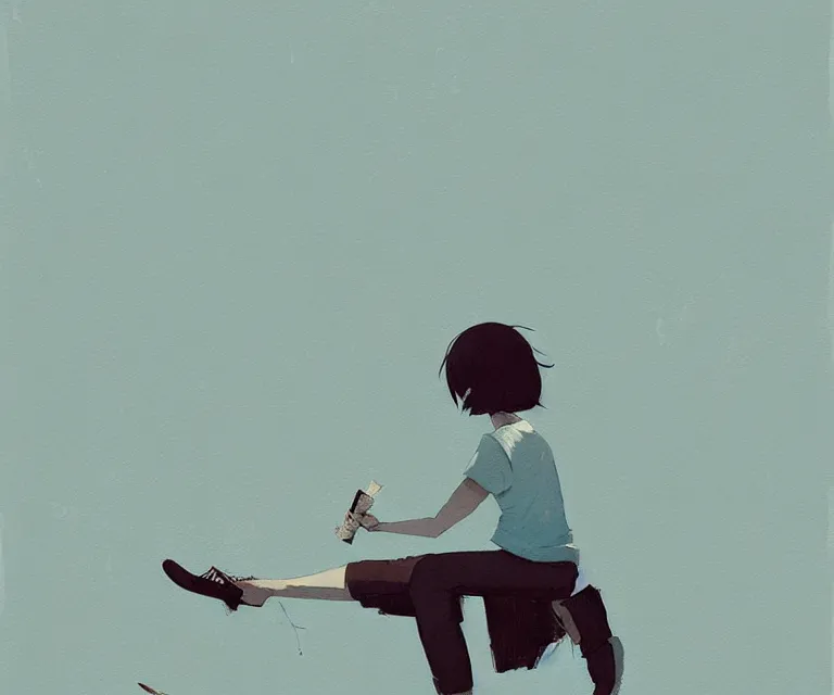 Image similar to the converse of the big, naturel, art style by atey ghailan, greg rutkowski, greg tocchini, james gilleard, joe gb fenton, in kaethe butcher, dynamic lighting, gradient light blue, brown, blonde cream and white color in scheme, grunge aesthetic