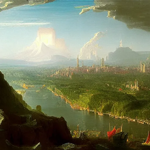 Image similar to New York painted by Thomas Cole