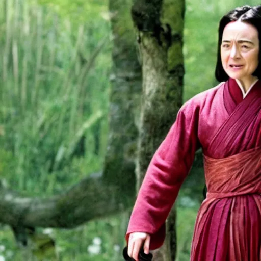 Prompt: movie still of sheryl sandberg in crouching tiger hidden dragon