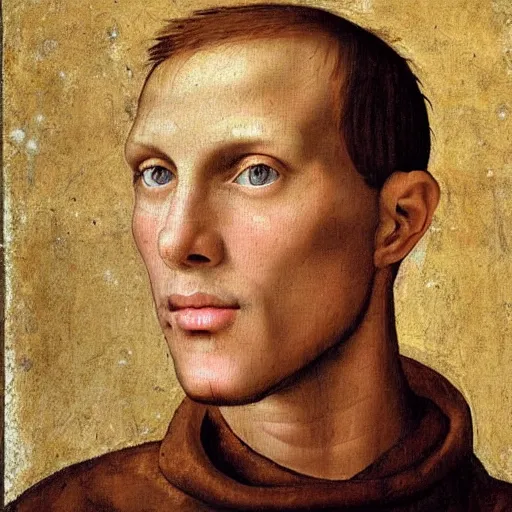 Image similar to A 14th century italian renaissance oil painting of Jerma985, portrait of Jerma985, grainy, realistic, very realistic, hyperrealistic, highly detailed, very detailed, extremely detailed, very neat, very epic, very cool, detailed, trending on artstation