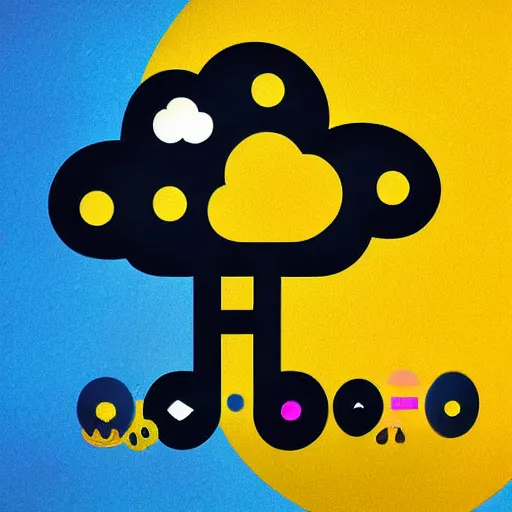 Image similar to happy cloud app logo, digital art, award winning