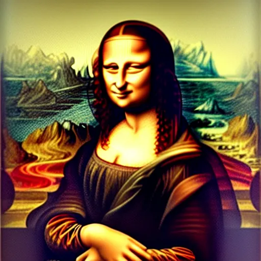 Prompt: the mona lisa, by leonardo da vinci