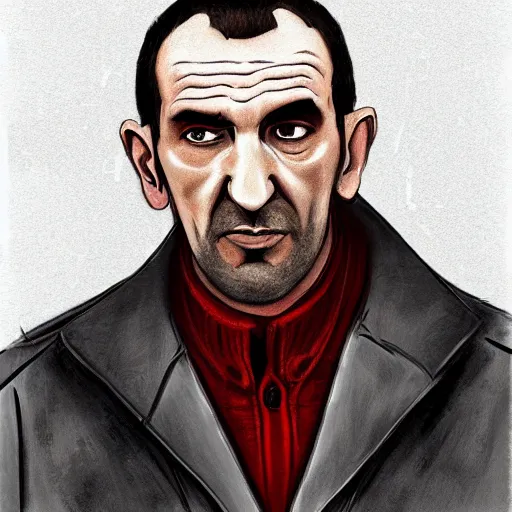 Image similar to portrait of old niko bellic in queens, new york city, full shot