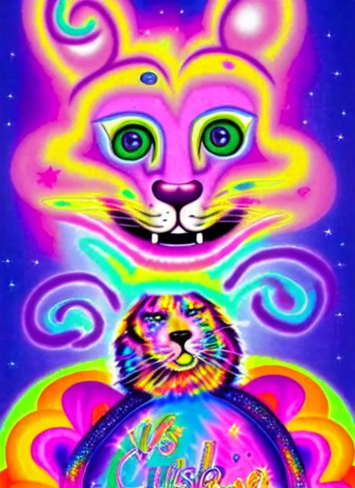 Image similar to a cursed lisa frank illustration