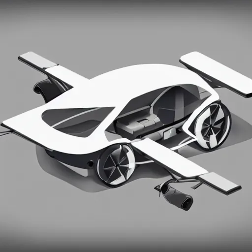 Prompt: isometric flying car diagram, blueprints, engineering design study by petros afshar and christopher balaskas and marius borgeaud and kiliain eng, well proportioned, highly detailed