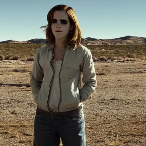 Prompt: A still of Emma Watson in Breaking Bad TV show