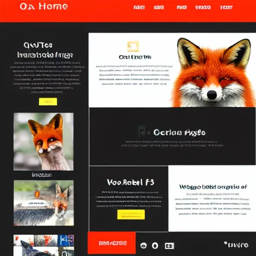 Image similar to web site home page template themed to foxes