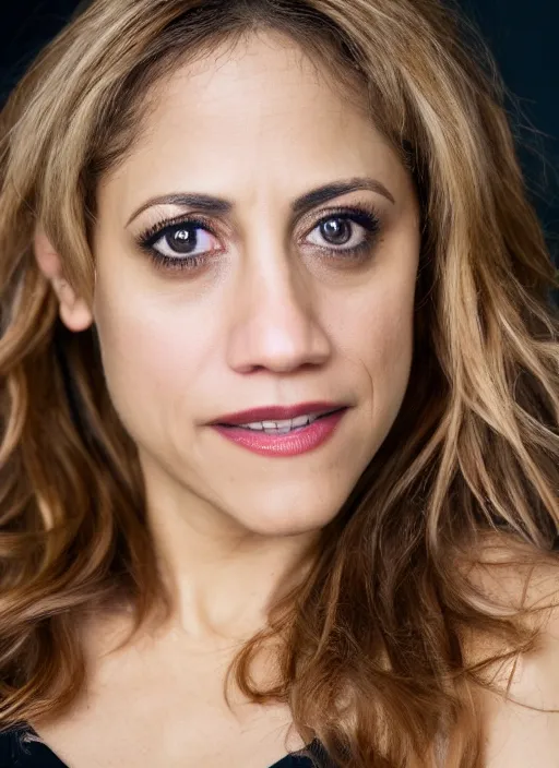 Prompt: DSLR photo portrait still of 44 year old age 44 Brittany Murphy at age 44!!!, 85mm f1.8