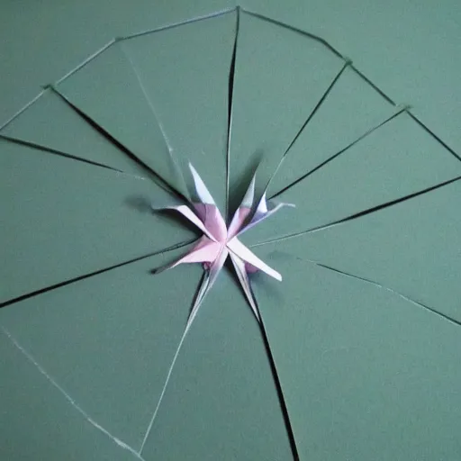 Prompt: origami spider