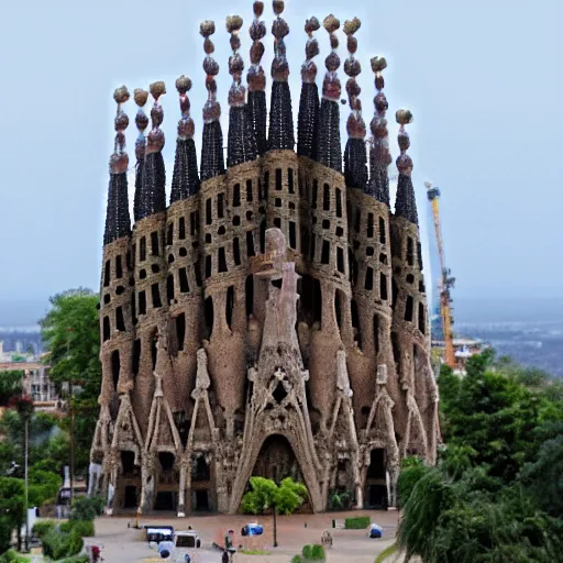 Image similar to a sphere that looks like the sagrada familia