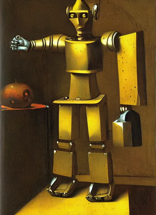 Image similar to robot warrior by Johannes Vermeer