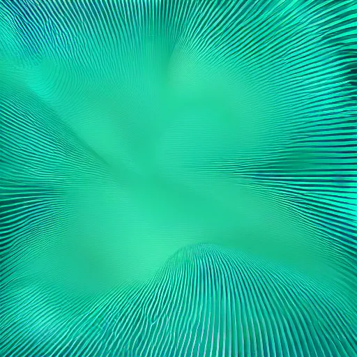 Prompt: 3D render of abstract geometric shapes on a mint background
