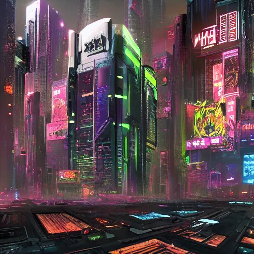 Image similar to cyberpunk hell