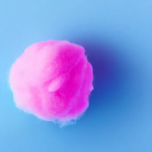 Image similar to mk 2 grenade!!! made of cotton candy, centered, product shot, bright, airy, iridescent lighting, gradient background