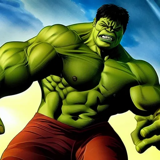 Prompt: Hulk defeating Black Panther, detailed photo, 8k