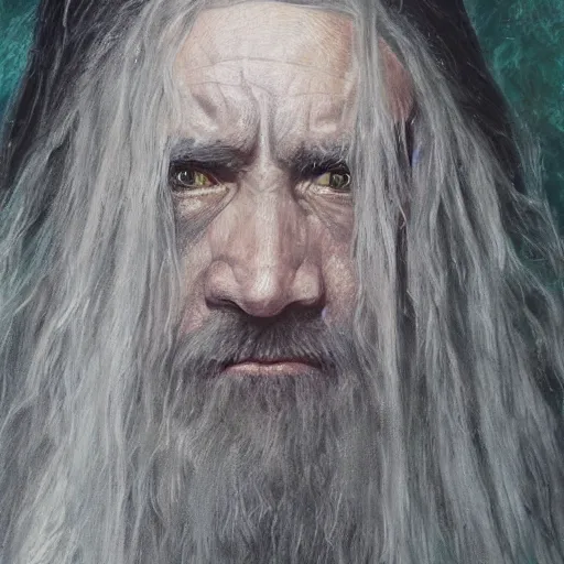 Prompt: portrait of a Wraith of LOTR, oil painting, high detail