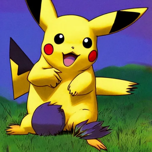 Image similar to The first pikachu (Tonitru Rattus) discovered in nature, circa 1992, photograph