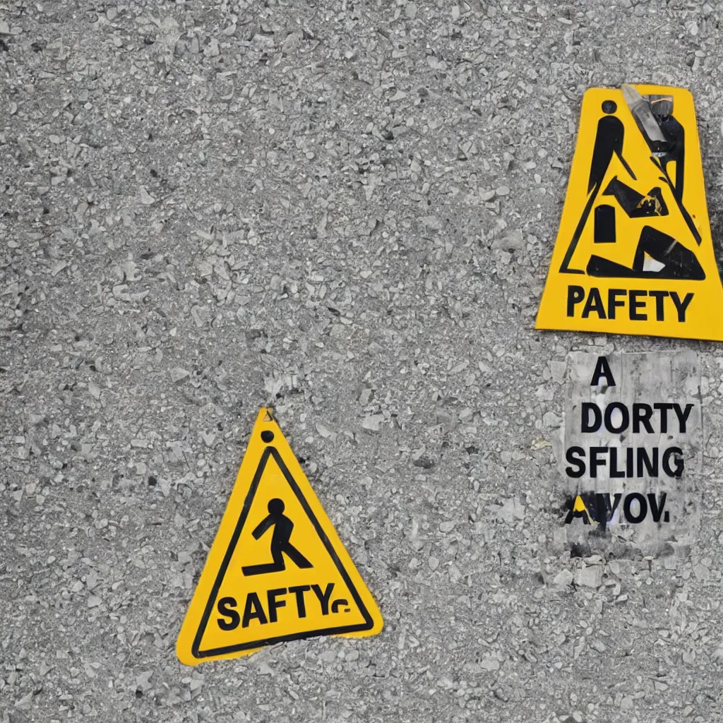 Image similar to safety sign, warning, workplace, danger, avoid