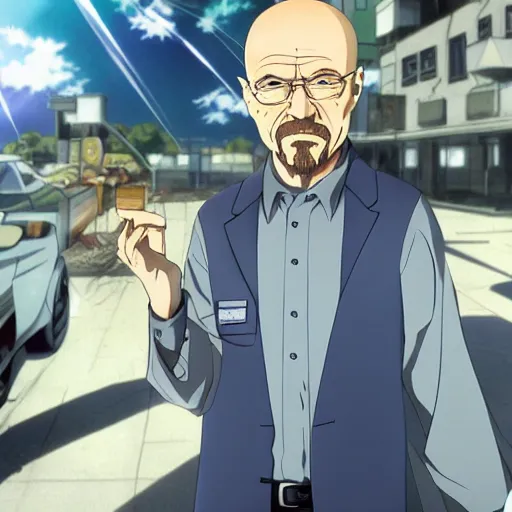 Image similar to Walter White as an anime protagonist