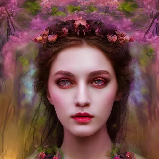 Prompt: beautiful gorgeous Persephone eith the prettiest eyes the world has seen, goddess of life and death, cinematic lighting, high quality 8k hd, oil on canvas, hyper realistic art