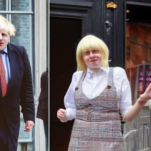 Prompt: boris johnson as a cute girl