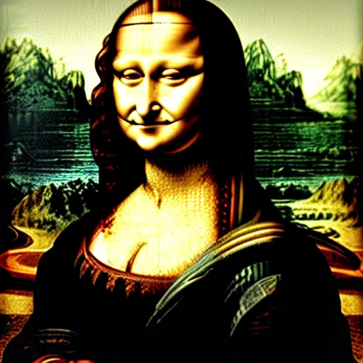 Image similar to monalisa in the style of jeffrey smith, in the style of jeffrey smith, in the style of jeffrey smith, in the style of jeffrey smith