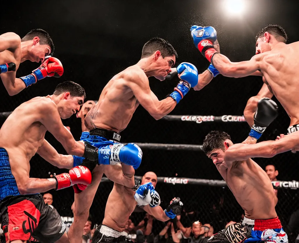 Image similar to chito vera knocks out dominick cruz via headkick, by annie leibovitz and steve mccurry, natural light, detailed face, canon eos c 3 0 0, ƒ 1. 8, 3 5 mm, 8 k, medium - format print