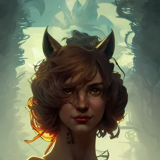 Image similar to a fantasy caricature fox, fantasy, portrait, sharp focus, intricate, elegant, digital painting, artstation, matte, highly detailed, concept art, illustration, ambient lighting, art by ilya kuvshinov, artgerm, alphonse mucha, and greg rutkowski