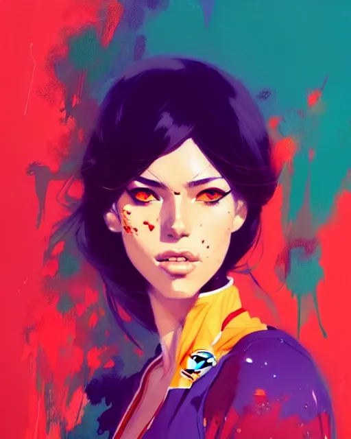 Image similar to a ultradetailed beautiful panting of a stylish woman in a lakers jersey, by conrad roset, greg rutkowski and makoto shinkai, trending on artstation