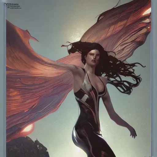 Image similar to a beautiful metal cover art, highly detailed, digital painting, artstation, concept art, sharp focus, illustration, art by alex ross and greg rutkowski and alphonse mucha