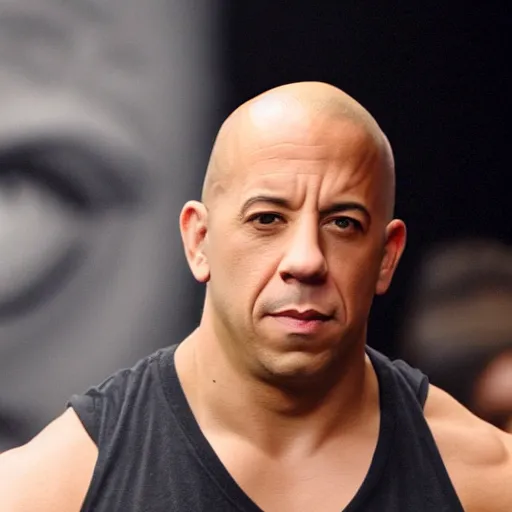 Prompt: Vin Diesel loosing an eyebrow ( @Grey Wolf )