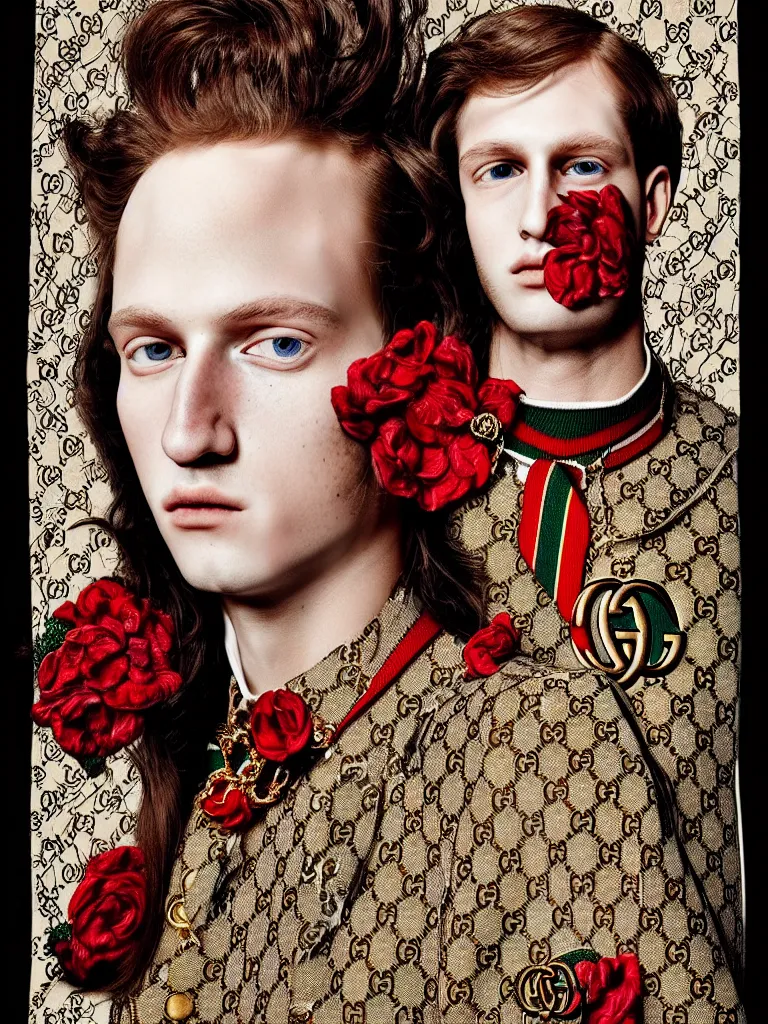 Image similar to gucci portrait, very beautiful, highly detailed, intricate, photography