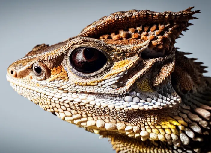 Image similar to dslr portrait still of a bearded dragon wearing a tophat, 8 k 8 5 mm f 1. 4