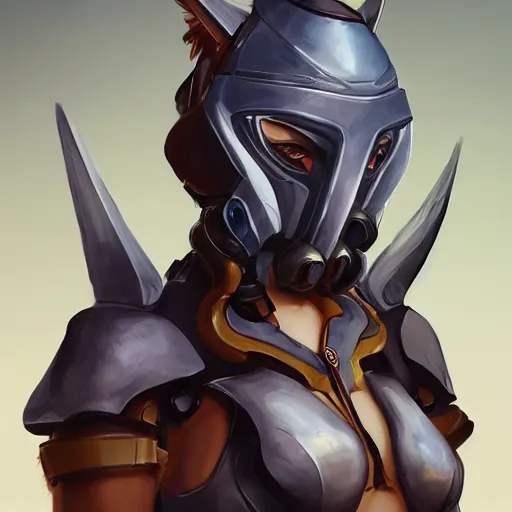 Image similar to beautiful woman with mech mask, concept art