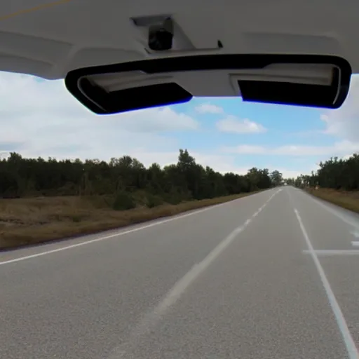 Prompt: A still from a dashcam of an autonomous vehicle, including 2D bounding boxes around dynamic objects
