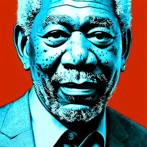 Prompt: normal map of Morgan freeman