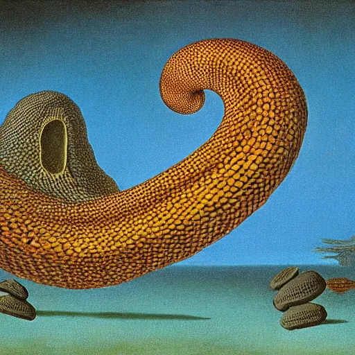 Prompt: otherworldly creepy reflective reef height cobra beans winds parapet , by H. P. Lovecraft and Rene Magritte and Albrecht Durer , National Geographic photo , 20 megapixels , storybook illustration