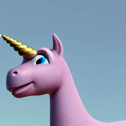 Prompt: unicorn made by Pixar, high resolution, 8k