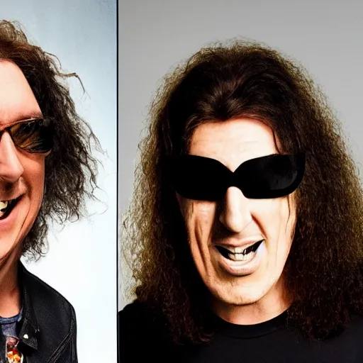 Prompt: weird al yancovic meets aphex twin