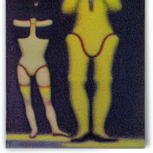 Prompt: cyborgs by georges seurat