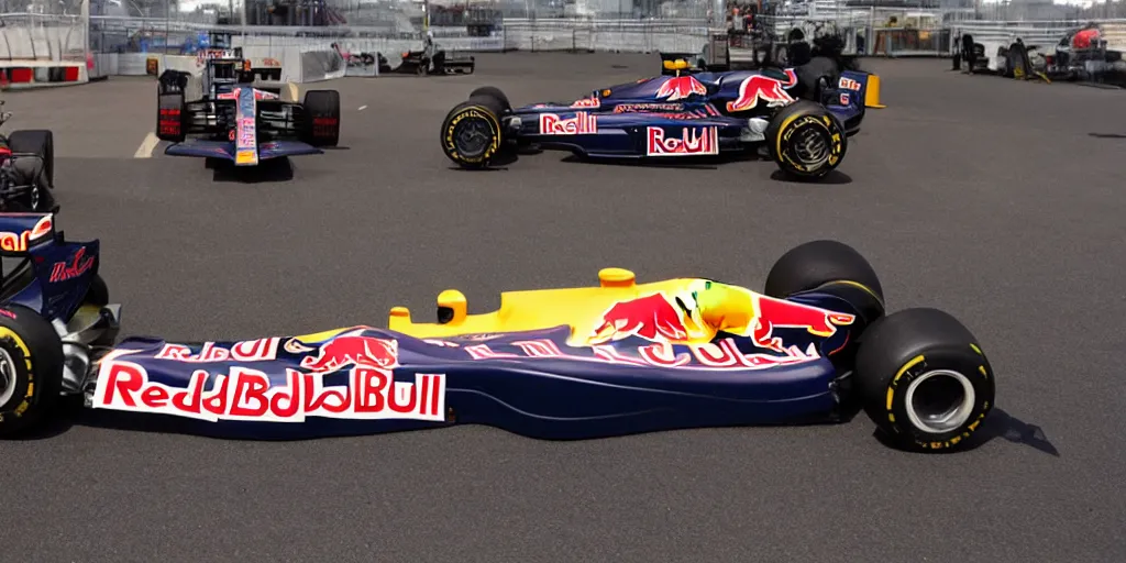 Prompt: Red Bull f1 car built in 1984