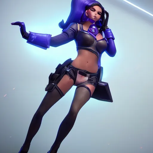 Image similar to still of pretty Caitlyn (League of Legends) in KDA More music video. 3d render, octane render, game art, realistic, highly detailed, trending on artstation, 4k, trending on artstation, pixar, cgsociety, unreal engine 5, redshift render, trending on artstation, blender, behance, cg