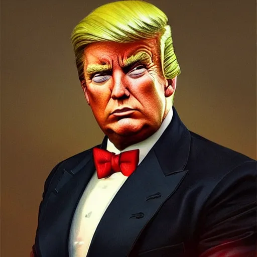 Image similar to “the ultimate gigachad, incredibly muscular Donald Trump, Donald Trump with chiseled jawline, trending on /r/moreplatesmoredates, oil on canvas artstation by J. C. Leyendecker and Edmund Blair Leighton and Charlie Bowater octane render”