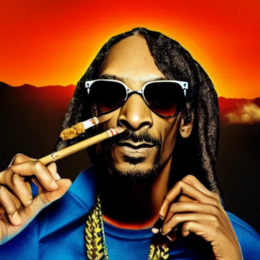 Prompt: photograph of snoop dog smoking a joint while riding a shooting star, filmic, cinematographic