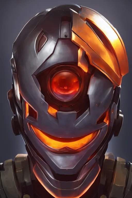 Image similar to epic mask helmet robot ninja portrait stylized as fornite style game design fanart by concept artist gervasio canda, behance hd by jesper ejsing, by rhads, makoto shinkai and lois van baarle, ilya kuvshinov, rossdraws global illumination radiating a glowing aura global illumination ray tracing hdr render in unreal engine 5