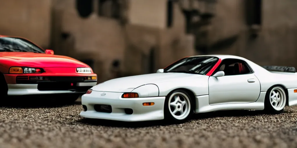 Image similar to 1994, 1995, 1997,1998, Toyota Supra, The Fast and the Furious, Hot Wheels, cinematic, 8k, depth of field, bokeh.