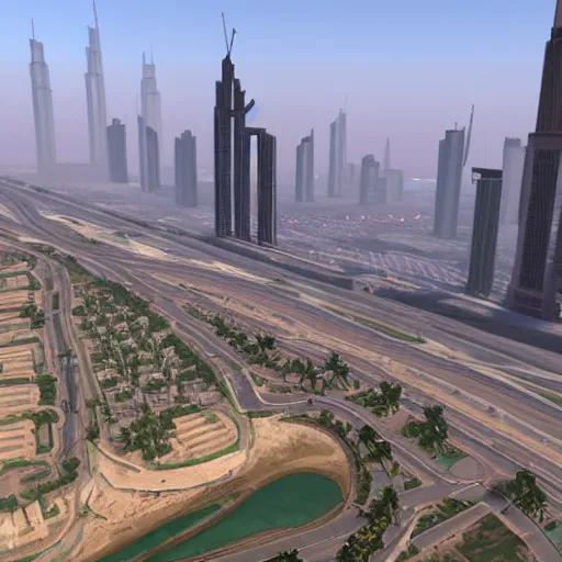 Prompt: gta : dubai, particulate