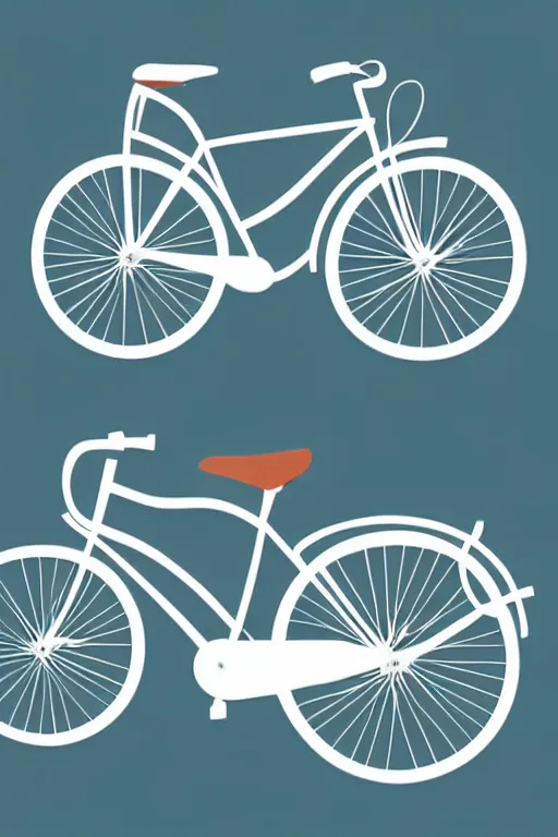 Image similar to minimalist boho style art of a bike, illustration, vector art